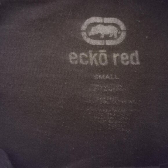 Vintage Y2K Ecko Red Silver Logo T-Shirt | Graphic Streetwear Tee Size S - Picture 2 of 4